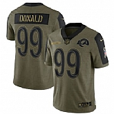 Nike Los Angeles Rams 99 Aaron Donald 2021 Olive Salute To Service Limited Jersey Dyin,baseball caps,new era cap wholesale,wholesale hats